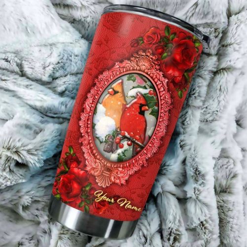 Personalized Name Cardinal Lover Stainless Steel Tumbler 1