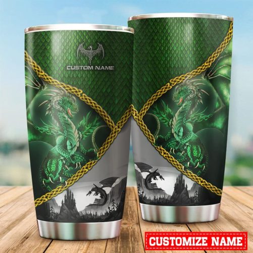 Personalized Name Dragon Steel Stainless Tumbler KLAN