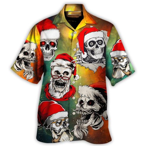 Christmas Bad Santa Skull Love Xmas Galaxy – Hawaiian Shirt – Owl Ohh