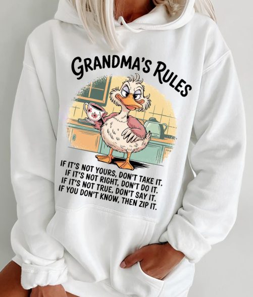 Funny Grandma Hoodie Grandma's Rules If It's Not Yours Dont Take It   Gift For Grandma  1