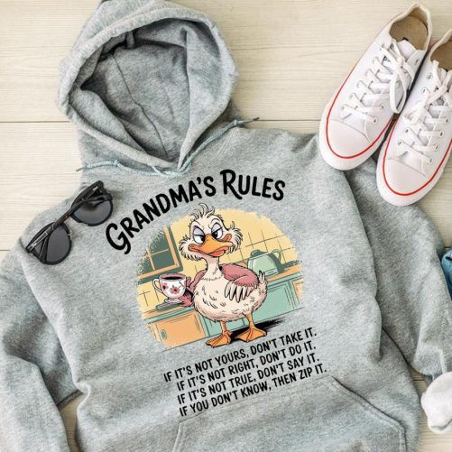 Funny Grandma Hoodie Grandma's Rules If It's Not Yours Dont Take It   Gift For Grandma  2