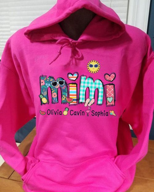 Personalized Grandma Hoodie Custom Kid Name And Granma Title  Gift For Grandma  4