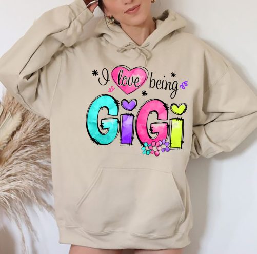 Personalized Grandma Hoodie I Love Being Nana Custom Title  Gift For Grandma  4