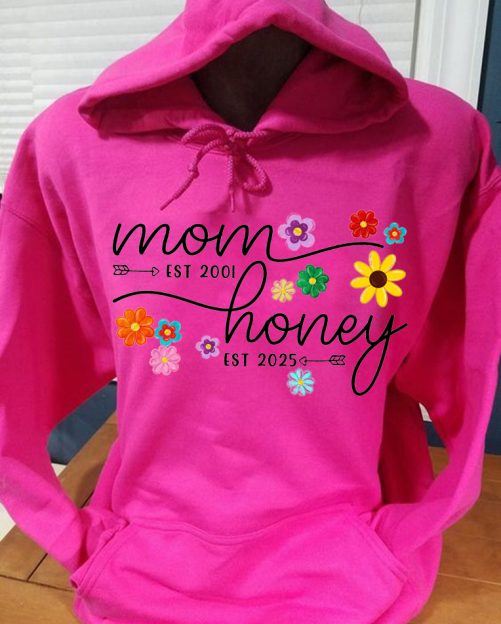 Personalized Grandma Hoodie Mom Est Grandma Est Flower Custom Year   Gift For Grandma  4