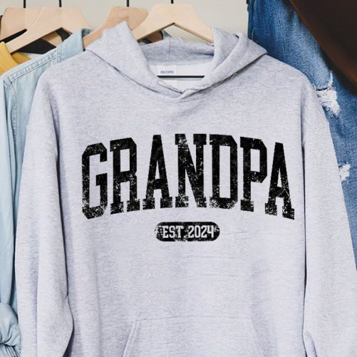Personalized Grandpa Hoodie Grandpa Est Classic Design Custom Tittle And Year   Gift For Grandpa  2