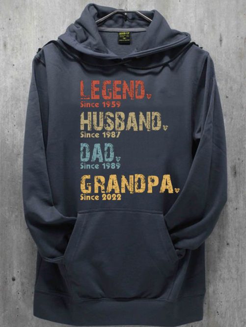 Personalized Grandpa Hoodie Legend Husband Daddy Papa Est Custom Title And Year   Gift For Grandpa  3
