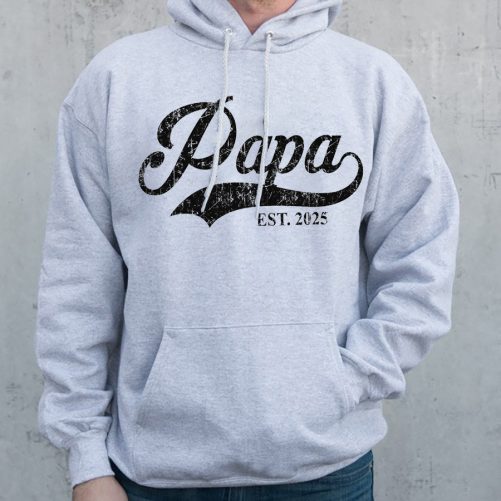 Personalized Grandpa Hoodie Papa Est Classic Design Custom Tittle And Year   Gift For Grandpa  2