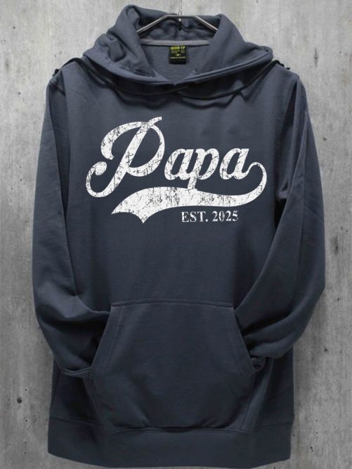 Personalized Grandpa Hoodie Papa Est Classic Design Custom Tittle And Year   Gift For Grandpa  3
