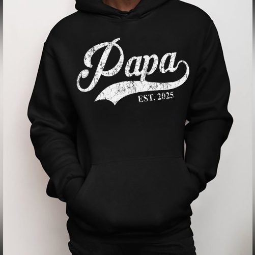 Personalized Grandpa Hoodie Papa Est Classic Design Custom Tittle And Year   Gift For Grandpa  4