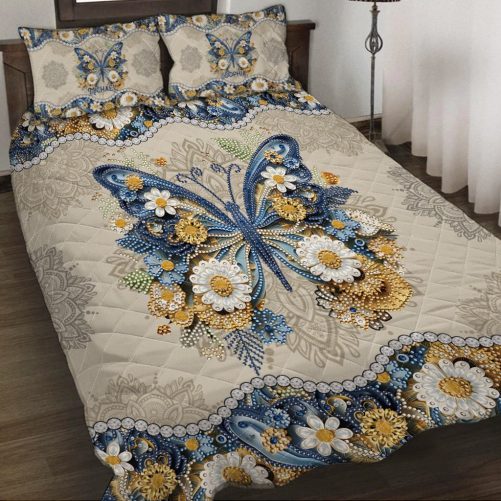 Beautiful Butterfly Personalized Butterfly Quilt Set