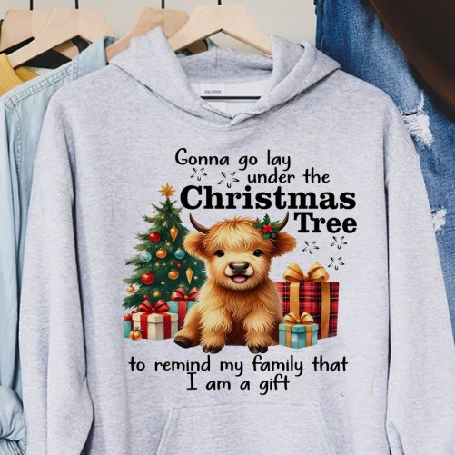 Christmas Hoodie Gonna Go Lay Under The Christmas Tree   Funny Gift For Christmas  3