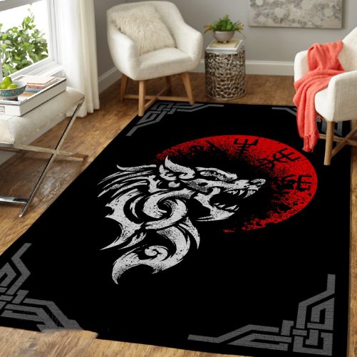 Fenrri Wolf Viking Area Rug