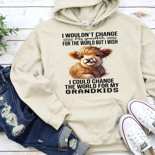 Grandma Hoodie I Wouldn't Change My Grandkids For The World But I Wish Gift For Grandma 1