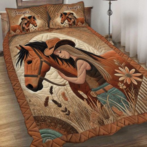 Horse Lovers Personalized Horse Quilt Set
