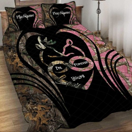 I’m Forever Personalized Couple Hunting Quilt Set