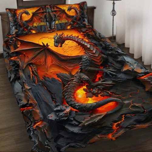Love Dragons Personalized Dragon Quilt Set