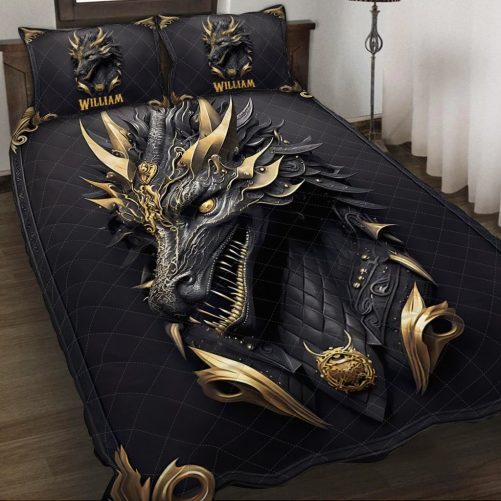 Love Dragons Personalized Dragon Quilt Set