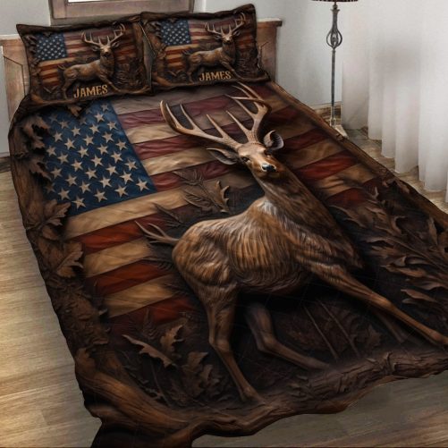 Love Hunting Personalized Hunting Quilt Set