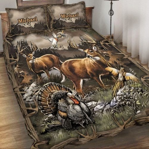 Love Hunting Personalized Hunting Quilt Set