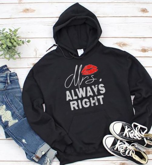 Matching Couple Hoodie Mrs Always Right Mr Right   Gift For Couple  2