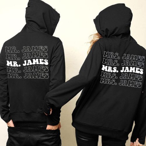 Personalized Couple Hoodie Mr And Mrs Custom Name   Gift For Couple  2