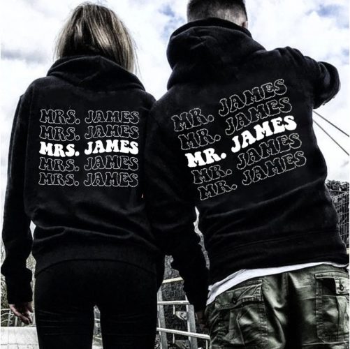 Personalized Couple Hoodie Mr And Mrs Custom Name   Gift For Couple  4