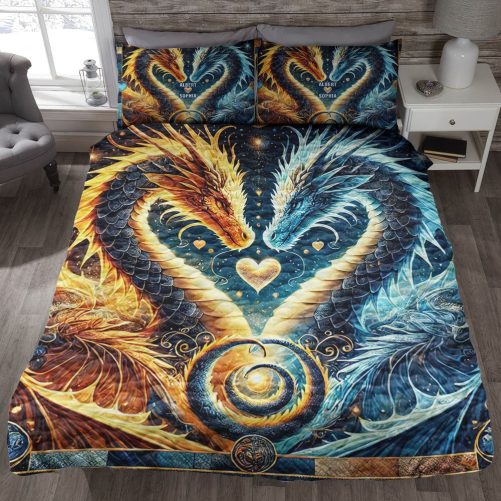 Personalized Gifts For Couple Lovers Quilt Bedding Set Special Line