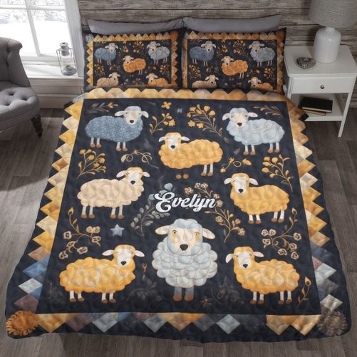 Personalized Gifts For Sheep Lover Quilt Bed Set 01kati261224