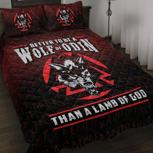 Quilt Bed Set Better To Be A Wolf Of Odin Than A Lamb Of God Quilt Bed SetQuilt Bed Set Better To Be A Wolf Of Odin Than A Lamb Of God Quilt Bed Set