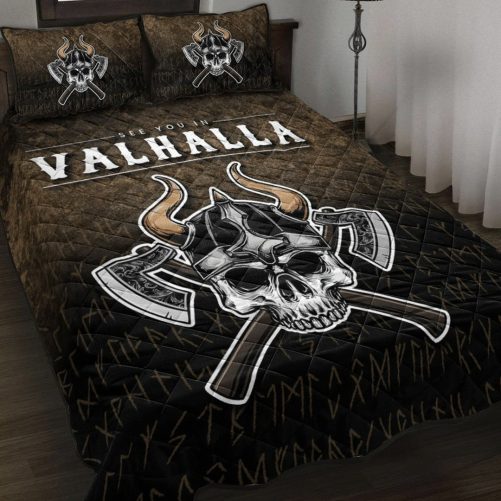 Quilt Bed Set See You In Valhalla Vikings Nordic Quilt Bed Set