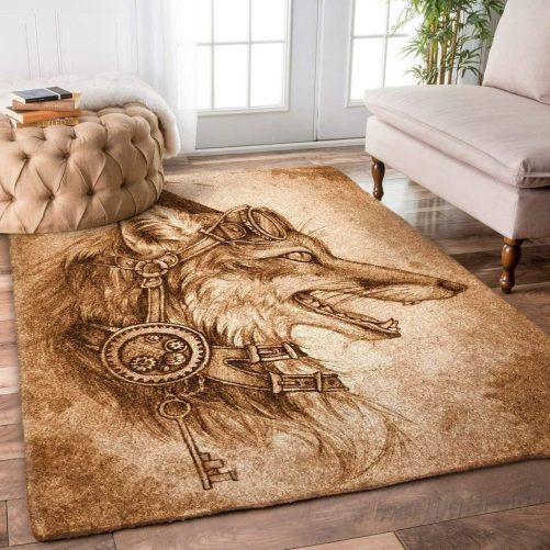 Steampunk Wolf Rug