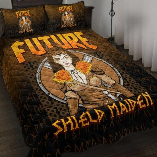 Viking Quilt Bed Set Future ShieldMaiden Quilt Bed Set RLT12