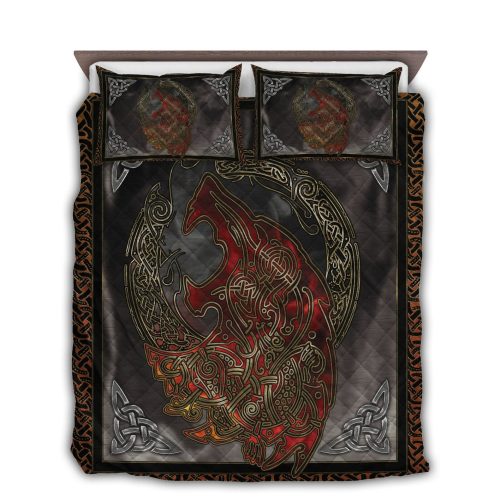 Viking Quilt Set Dragon Celtic