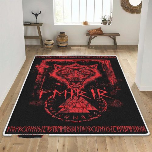 Viking Raven And Tree Of Life Viking Area Rug