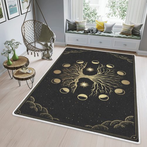 Viking Yggdrasil Gold Rug Viking Area Rug