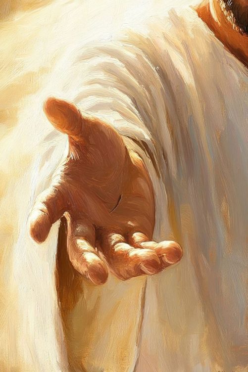 give me your hand jesus canvas