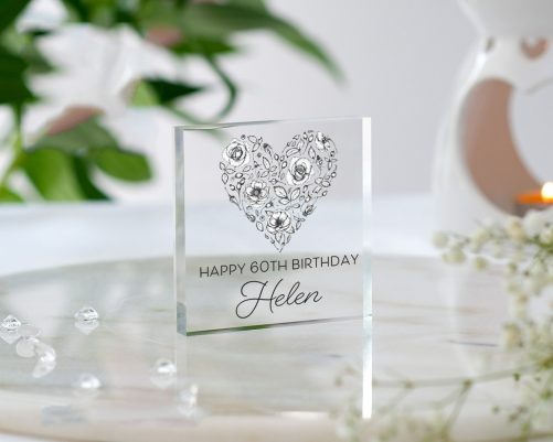 60th Birthday Gift Personalised Birthday Gift Birthday Gift for Her Birthday Plaque Gift for Daughter Gift for Sister