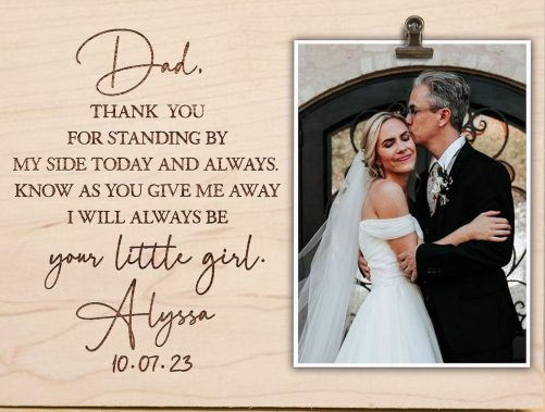 Personalized Father Of The Bride Canvas