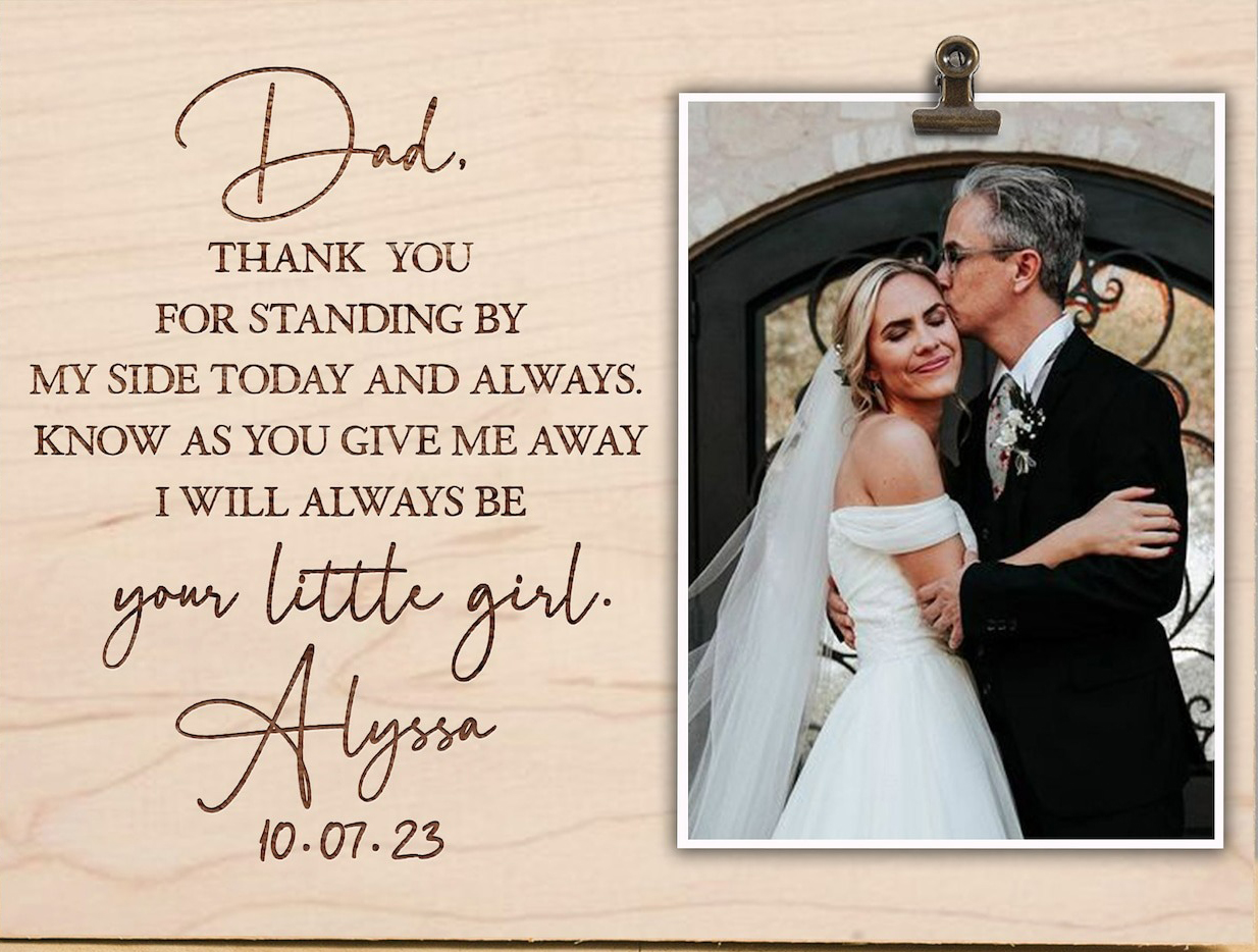 Personalized Father Of The Bride Canvas