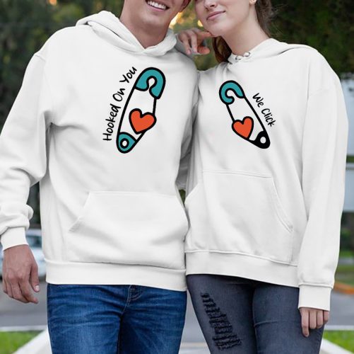 Funny Couple Hoodie Hooked On You We Click   Funny Gift For Couple  2