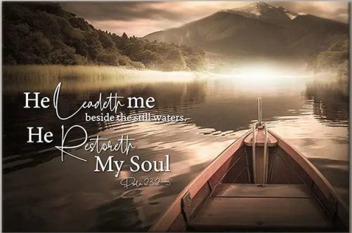 Still Waters Psalm Canvas
