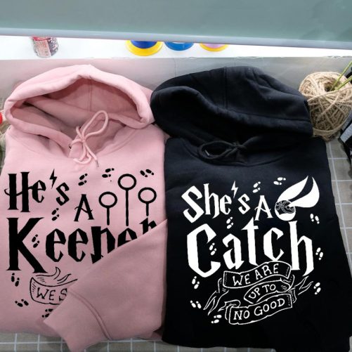 Matching Couple He's A Keeper She's A Catch   Gift For Couple  1