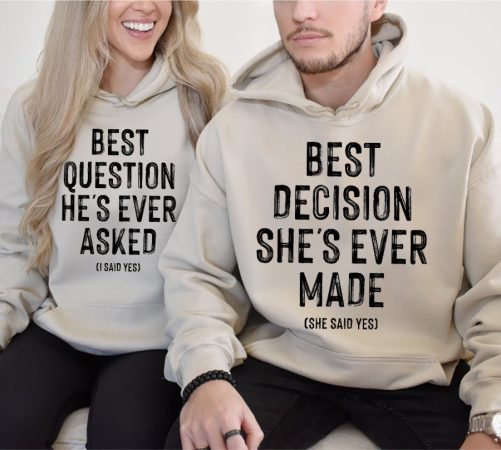 Matching Couple Hoodie Best Decision She's Ever Made   Gift For Couple