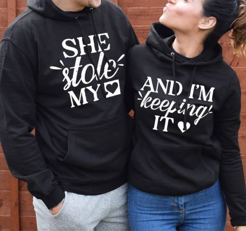 Matching Couple Hoodie She Stole My Heart And I'm Keeping It  4