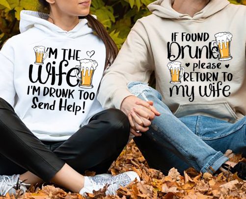 Matching Couple If Found Drunk Please Return To My Wife   Gift For Couple  3