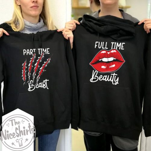 Matching Couple Part Time Beast Full Time Beauty   Gift For Couple  4