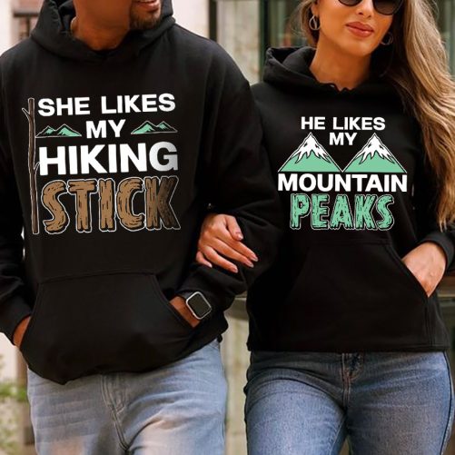 Matching Couple She Like My Hiking Stick   Gift For Couple