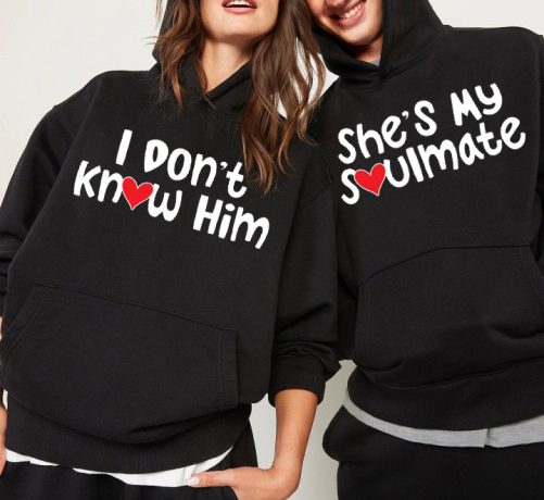 Matching Couple She's My Soulmate I Don't Know Him   Gift For Couple  2