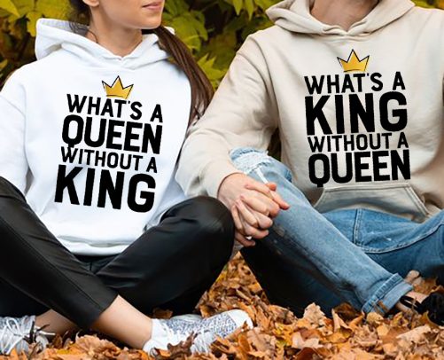Matching Couple What's A King Without A Queen   Gift For Couple  4