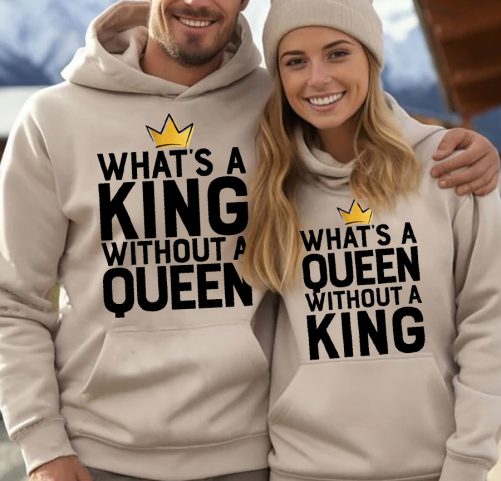 Matching Couple What's A King Without A Queen   Gift For Couple